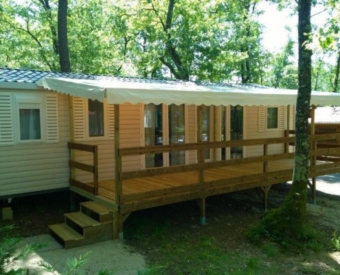 Camping 3 étoiles dordogne - Cottage Détente 25m² + Terrasse couverte +Télévision