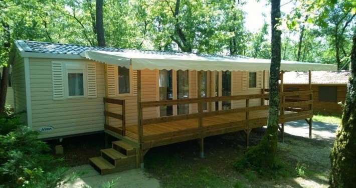 Camping 3 étoiles dordogne - Cottage Détente 25m² + Terrasse couverte +Télévision